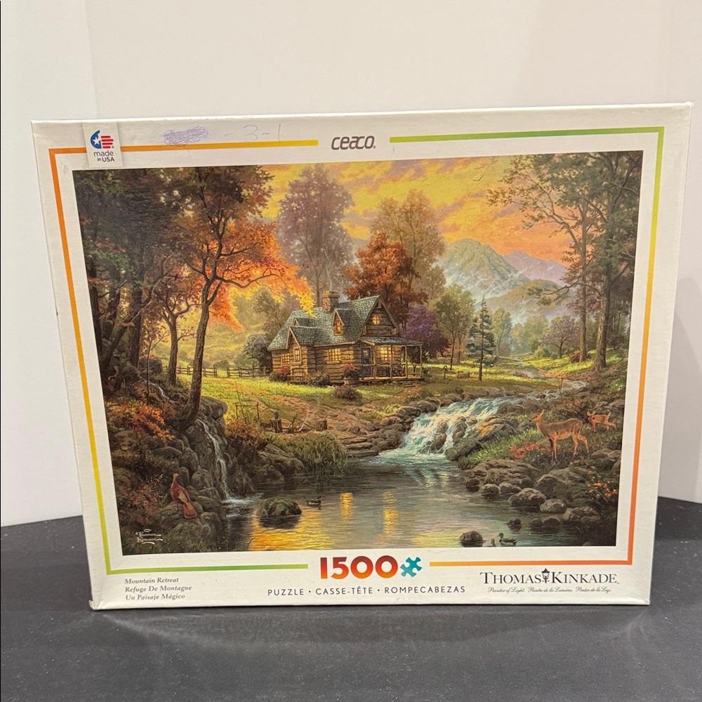 - Thomas Kinkade  Mountain Retreat 1500 Piece Jigsaw Puzzle Ceaco